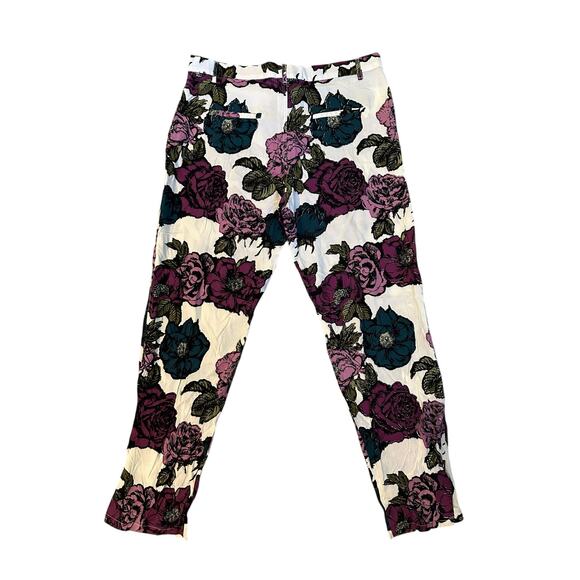 NWT Motel Rocks Women’s Bold Floral Printed Trouser Size L FestivalFit Y2KStyle - Picture 2 of 6